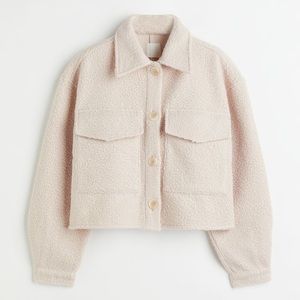 H&M Faux Shearling Crop Jacket/Shacket